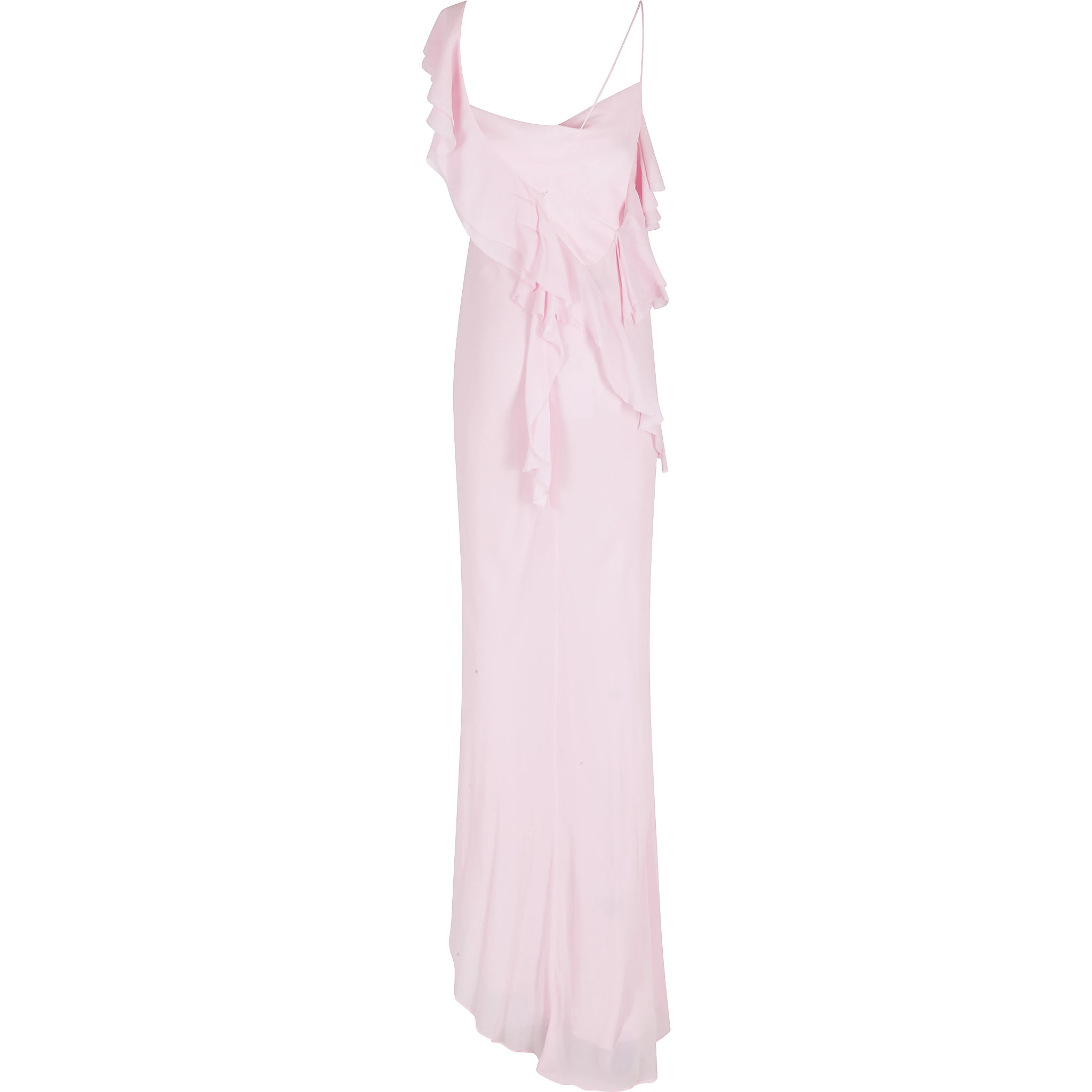GEORGETTE FRILL MAXI DRESS