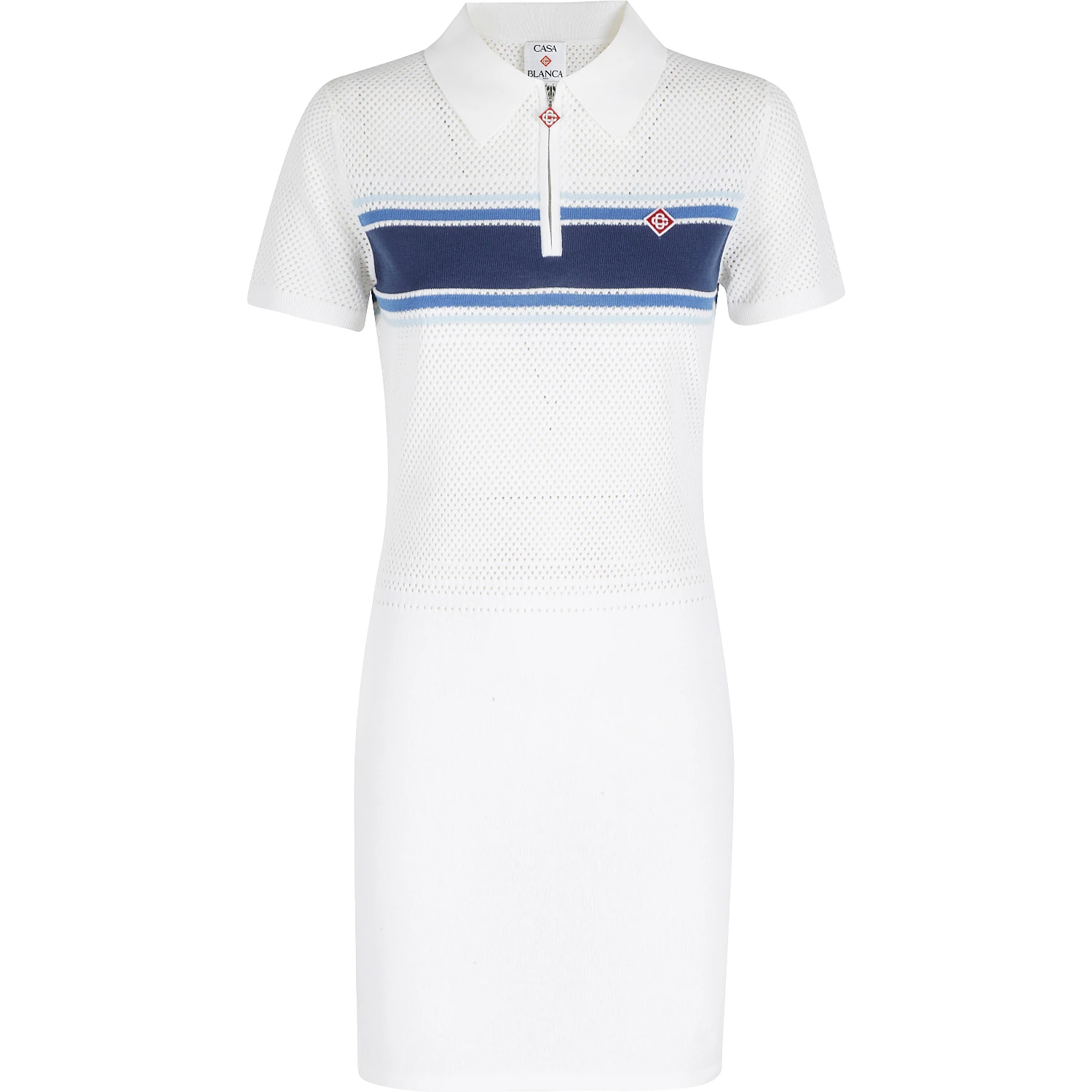 MESH STRIPE JACQUARD DRESS