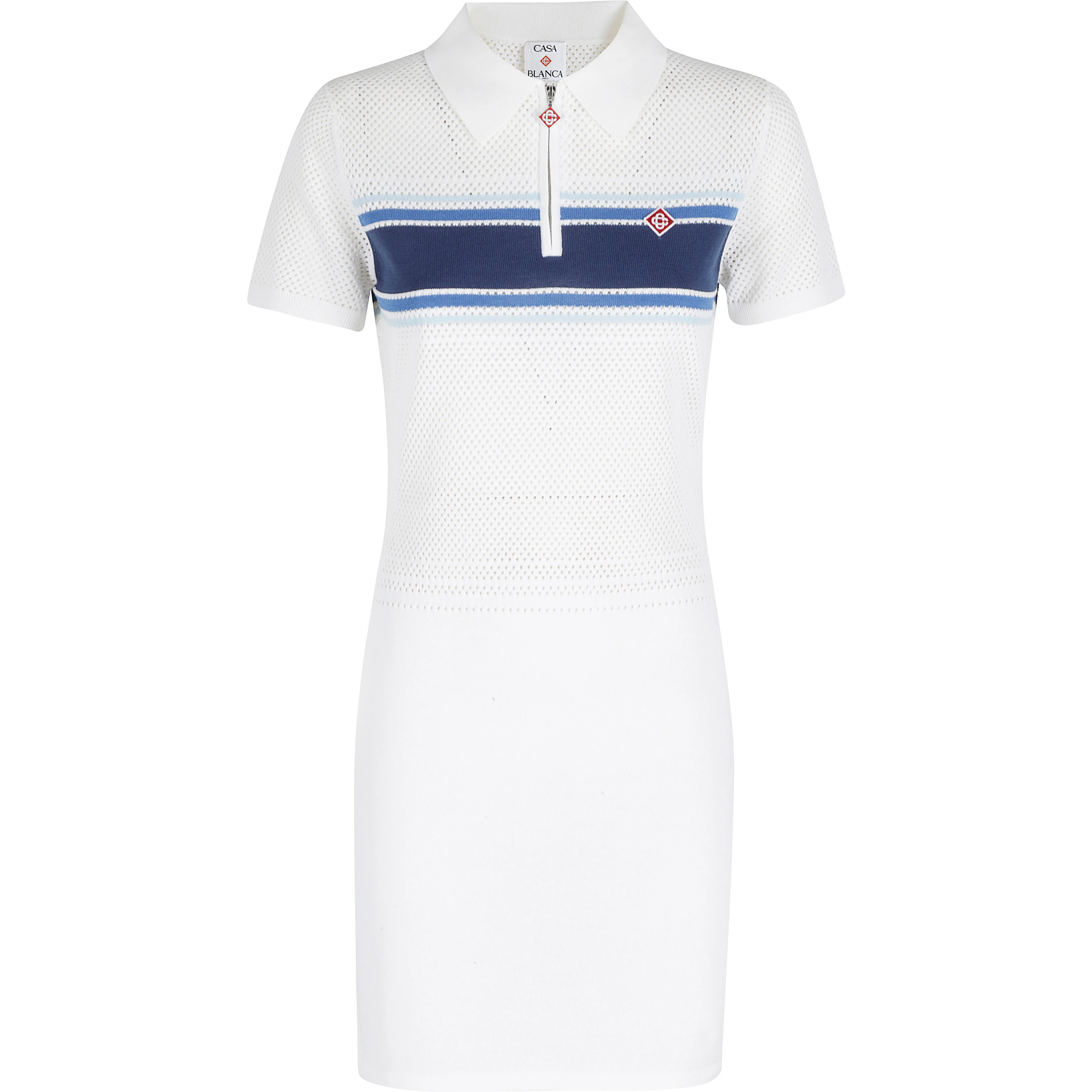 MESH STRIPE JACQUARD DRESS