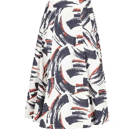 JAELYN DEEP PLEAT MIDI-SKIRT