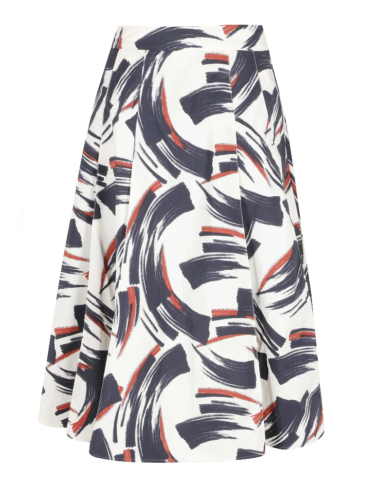 JAELYN DEEP PLEAT MIDI-SKIRT