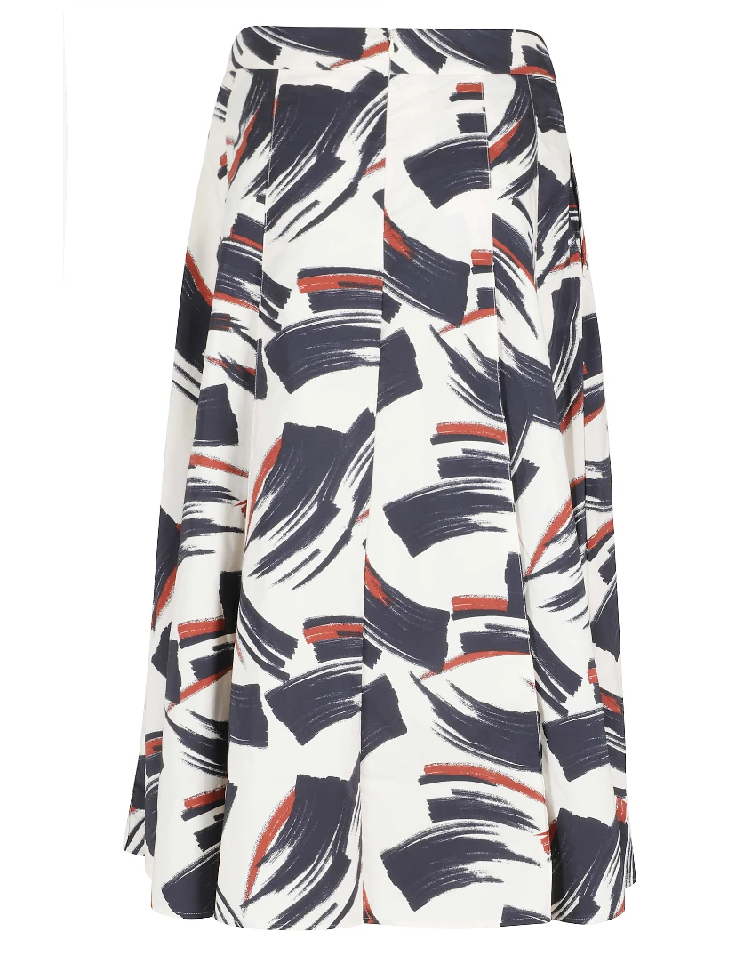 JAELYN DEEP PLEAT MIDI-SKIRT