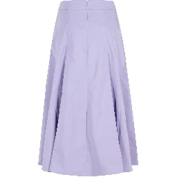 JAELYN DEEP PLEAT MIDI-SKIRT