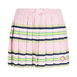 STRIPE MINI PLEATED SKIRT