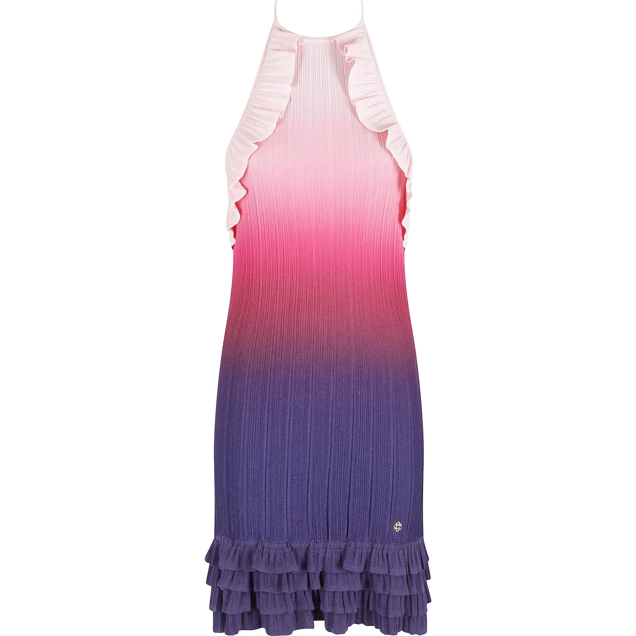 GRADIENT RUFFLE DRESS