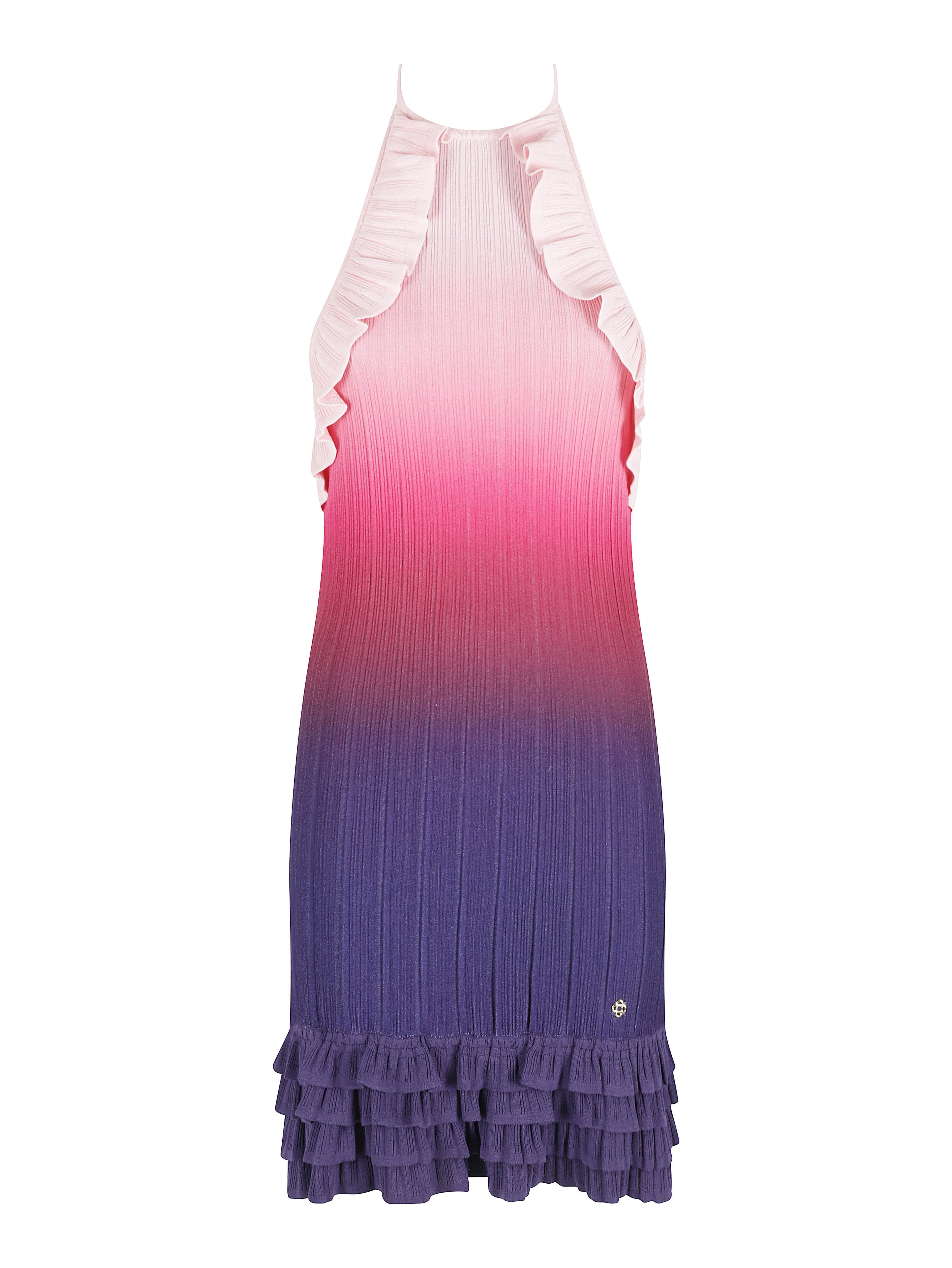 GRADIENT RUFFLE DRESS