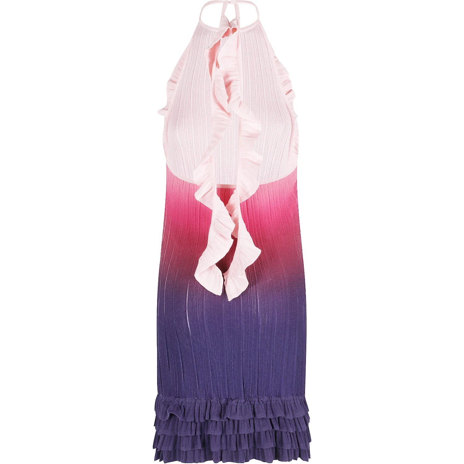 GRADIENT RUFFLE DRESS