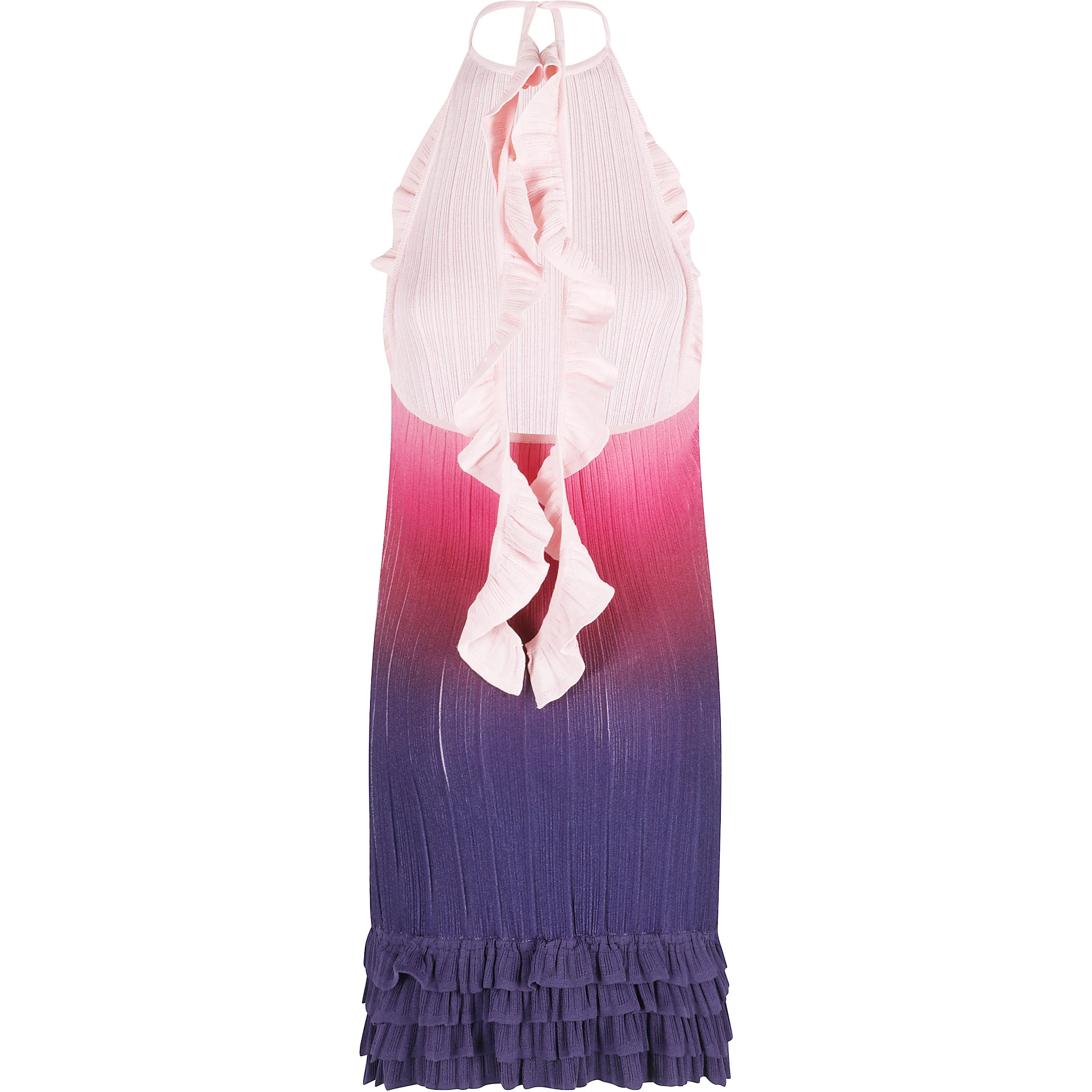 GRADIENT RUFFLE DRESS