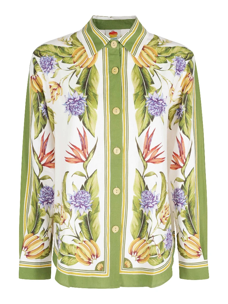 TROPICAL SCARF SAND SHIRT