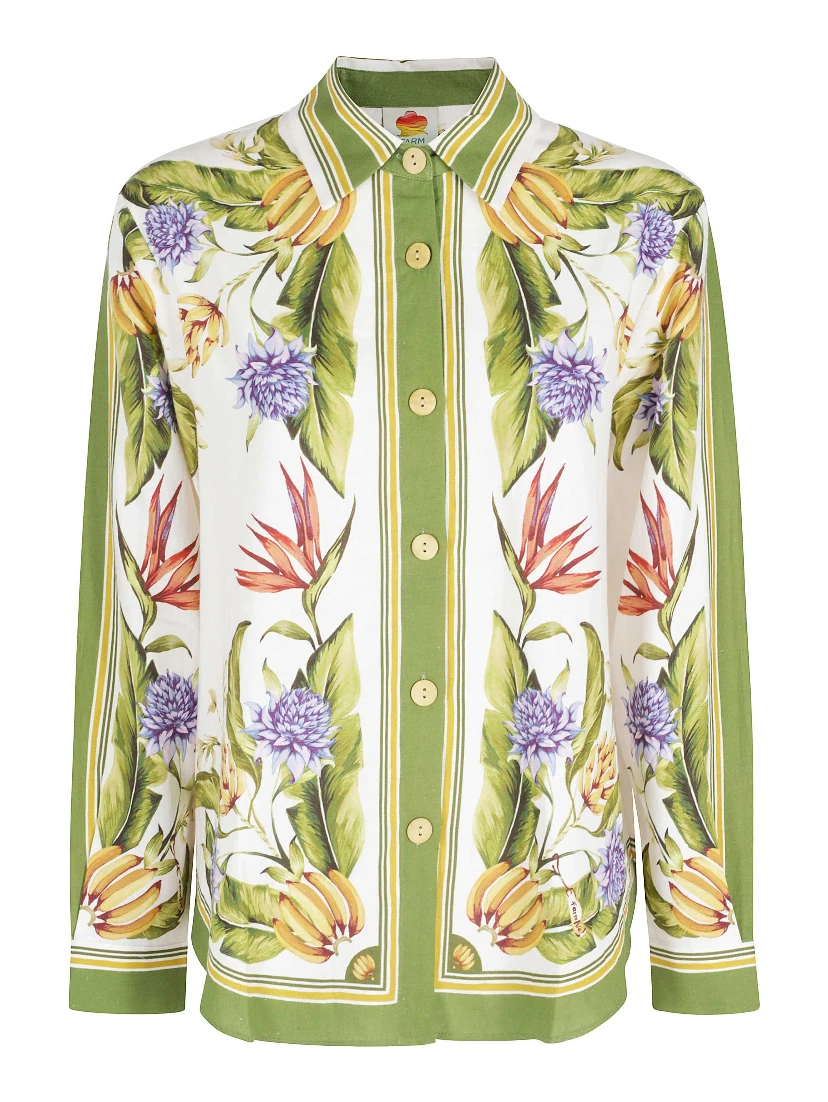 TROPICAL SCARF SAND SHIRT