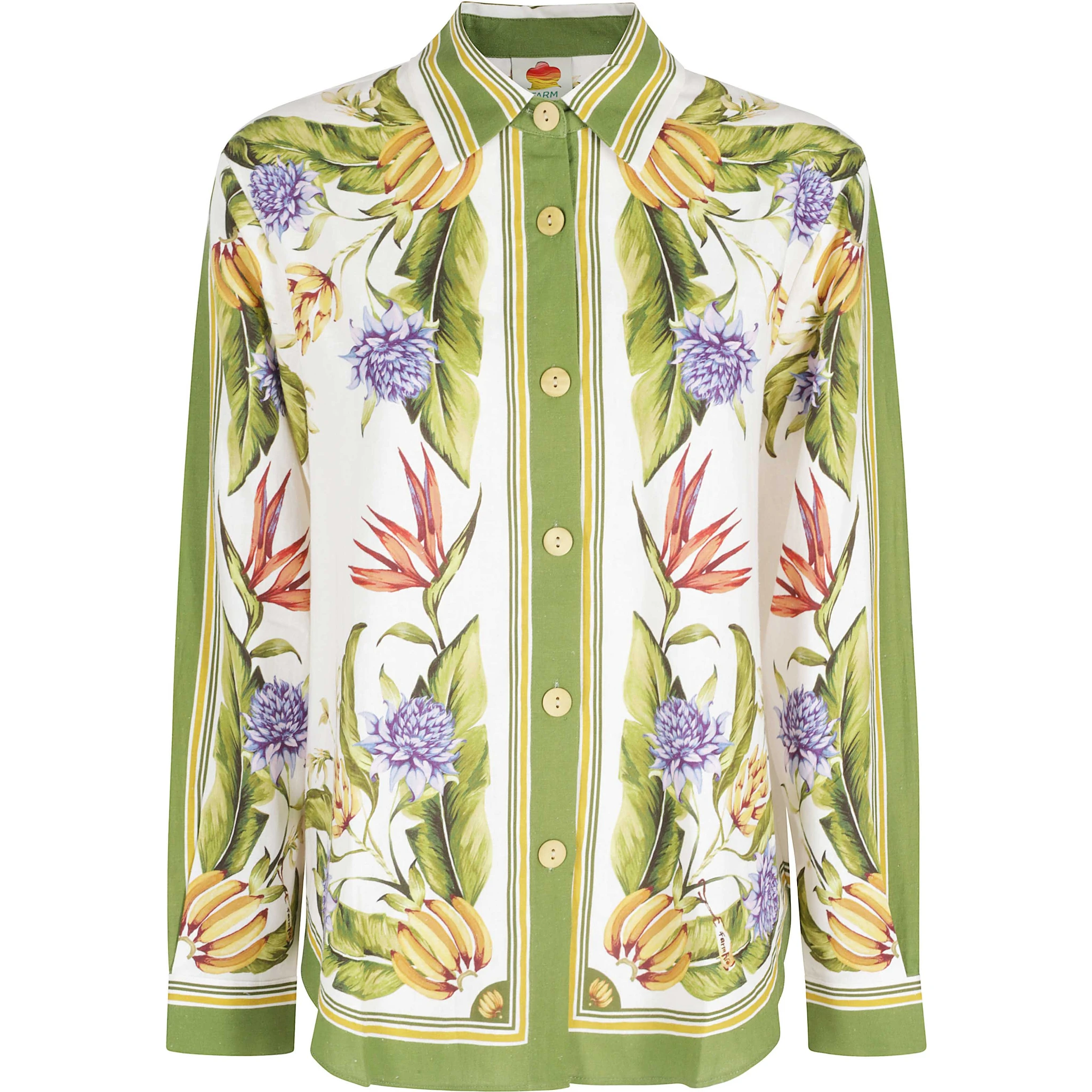 TROPICAL SCARF SAND SHIRT