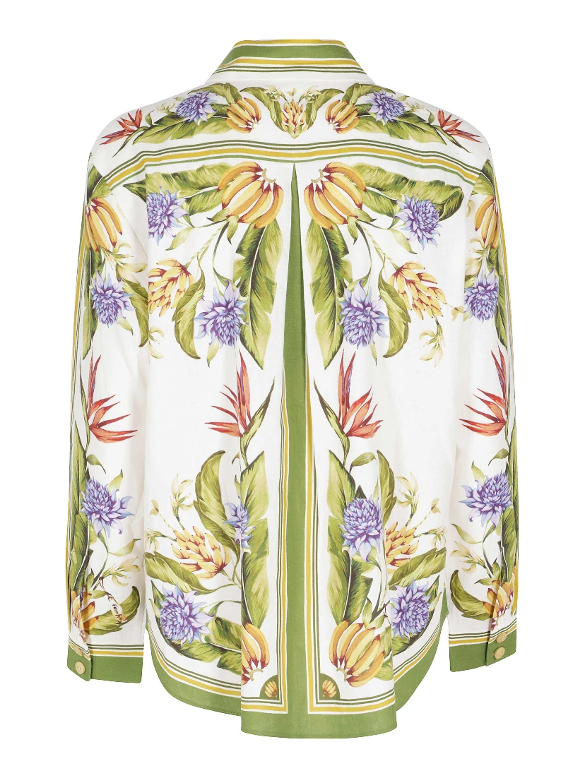 TROPICAL SCARF SAND SHIRT