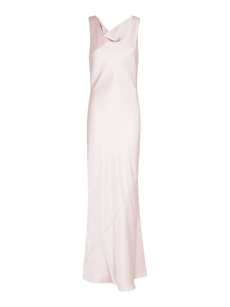 SLEEVELESS LOW BACK DRAPE GOWN
