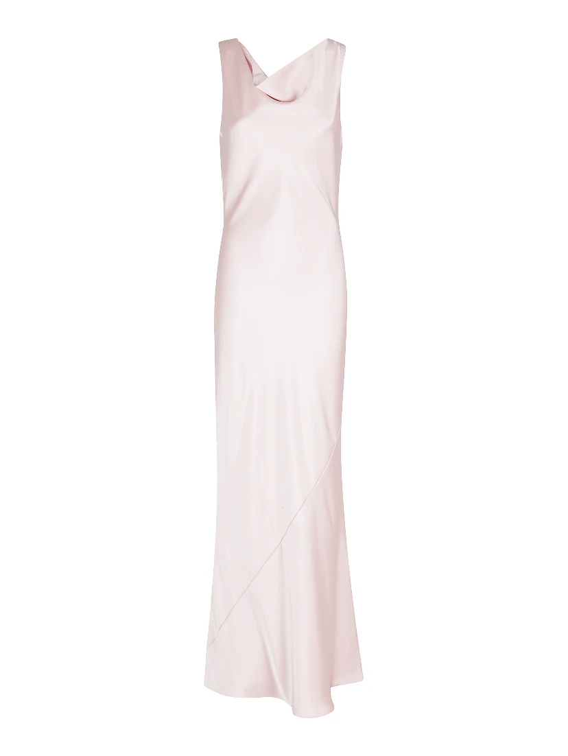 SLEEVELESS LOW BACK DRAPE GOWN