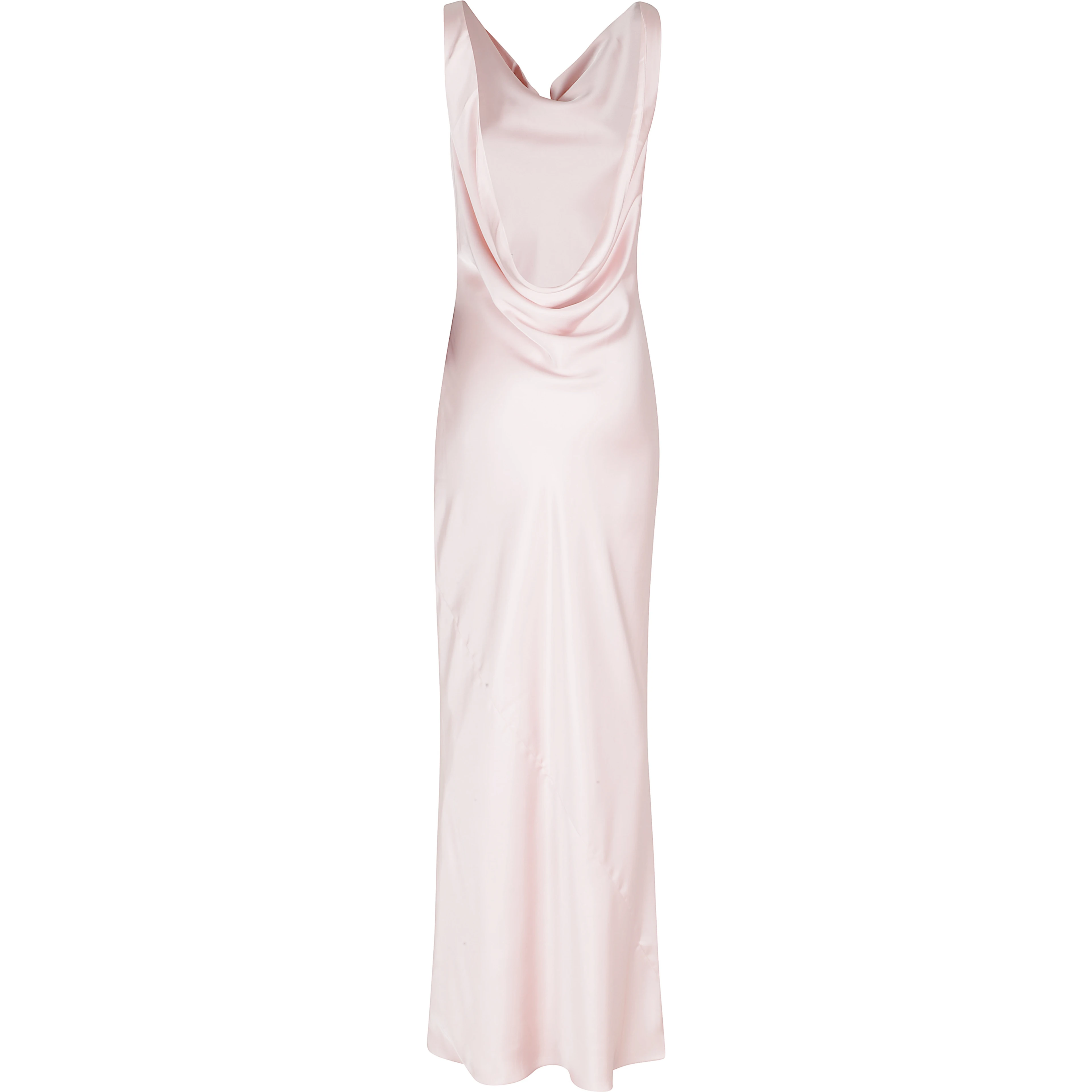 SLEEVELESS LOW BACK DRAPE GOWN