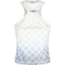 PRINTED DRAPED TANK TOP