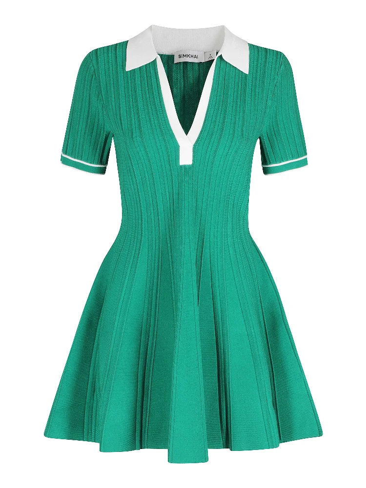 PAGE KNIT POLO MINI DRESS