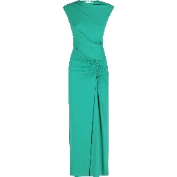 ACACIA DRAPED JERSEY MIDI DRESS