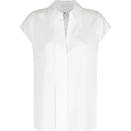 CAP SLV HIDDEN PLKT BLOUSE