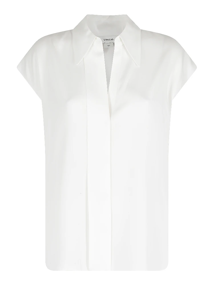 CAP SLV HIDDEN PLKT BLOUSE