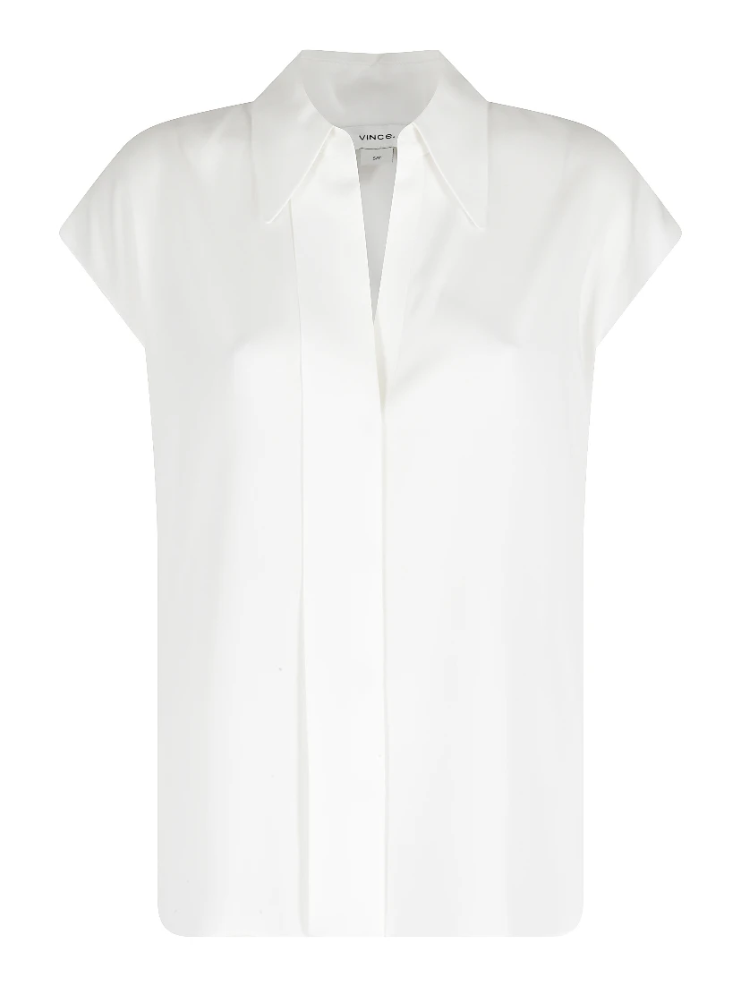 CAP SLV HIDDEN PLKT BLOUSE