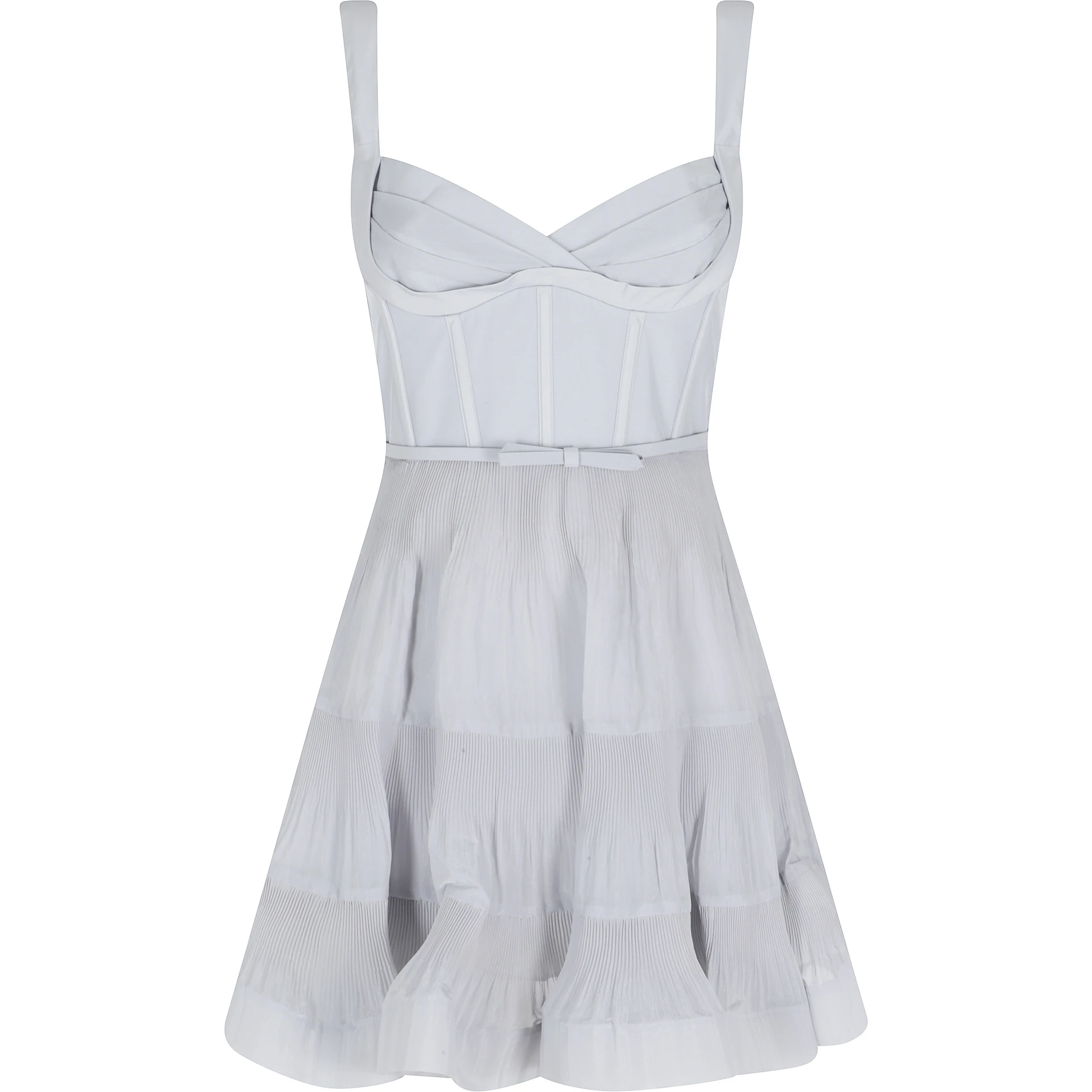 PLEATED DRAPED MINI DRESS