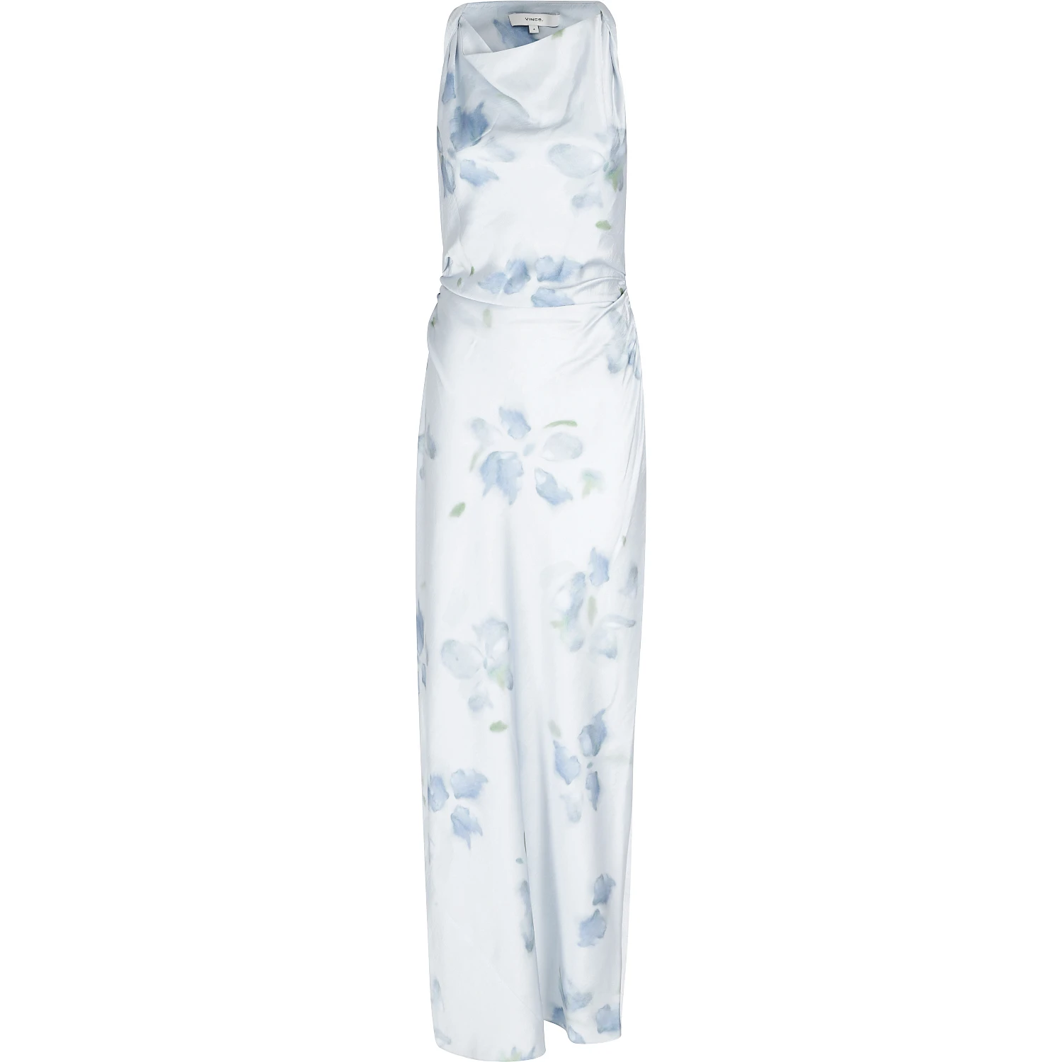 PETAL BLUR TWIST SHOULDER COWL NK DRESS