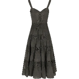 PLEATED DRAPED MIDI DRESS