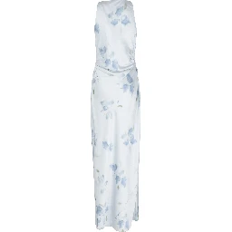 PETAL BLUR TWIST SHOULDER COWL NK DRESS