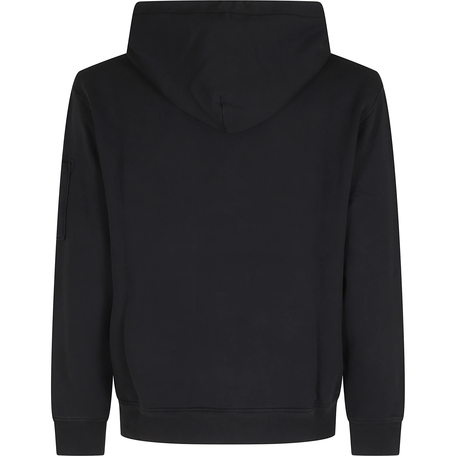 COTTON DIAGONAL FLEECE HOODED LENS SWEATSHIRT