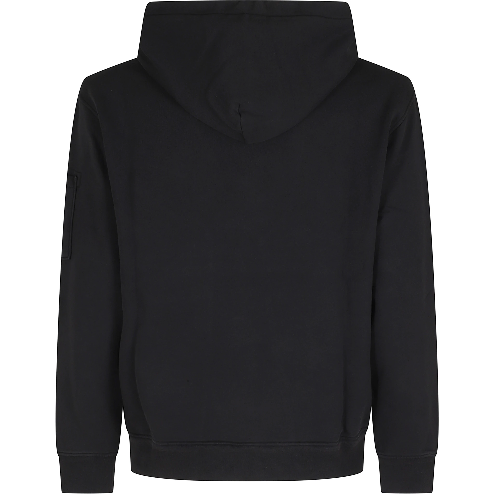 COTTON DIAGONAL FLEECE HOODED LENS SWEATSHIRT