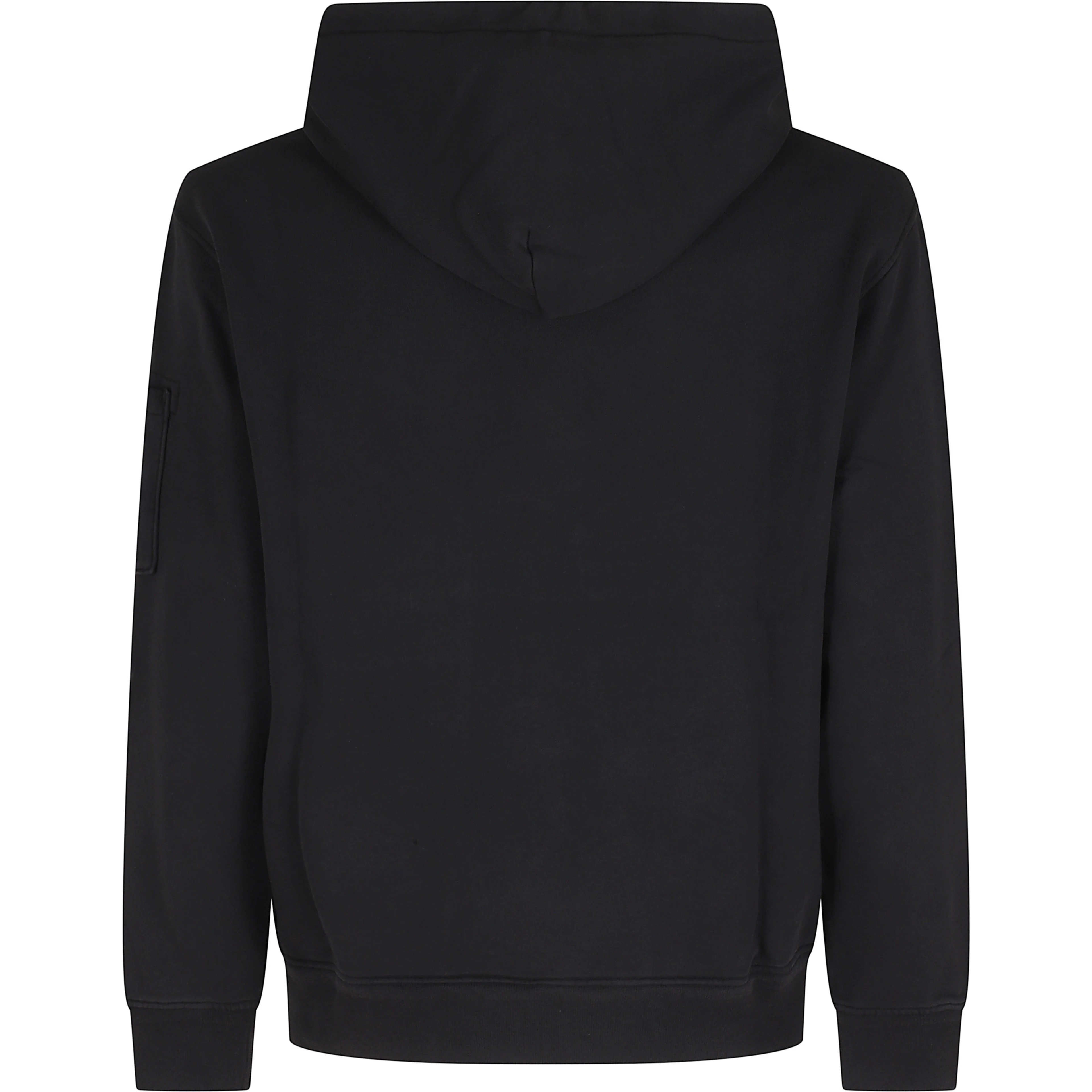 COTTON DIAGONAL FLEECE HOODED LENS SWEATSHIRT