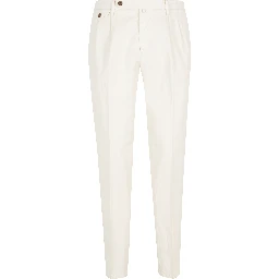 PANT DOPPIA PINCES COTONE LINO