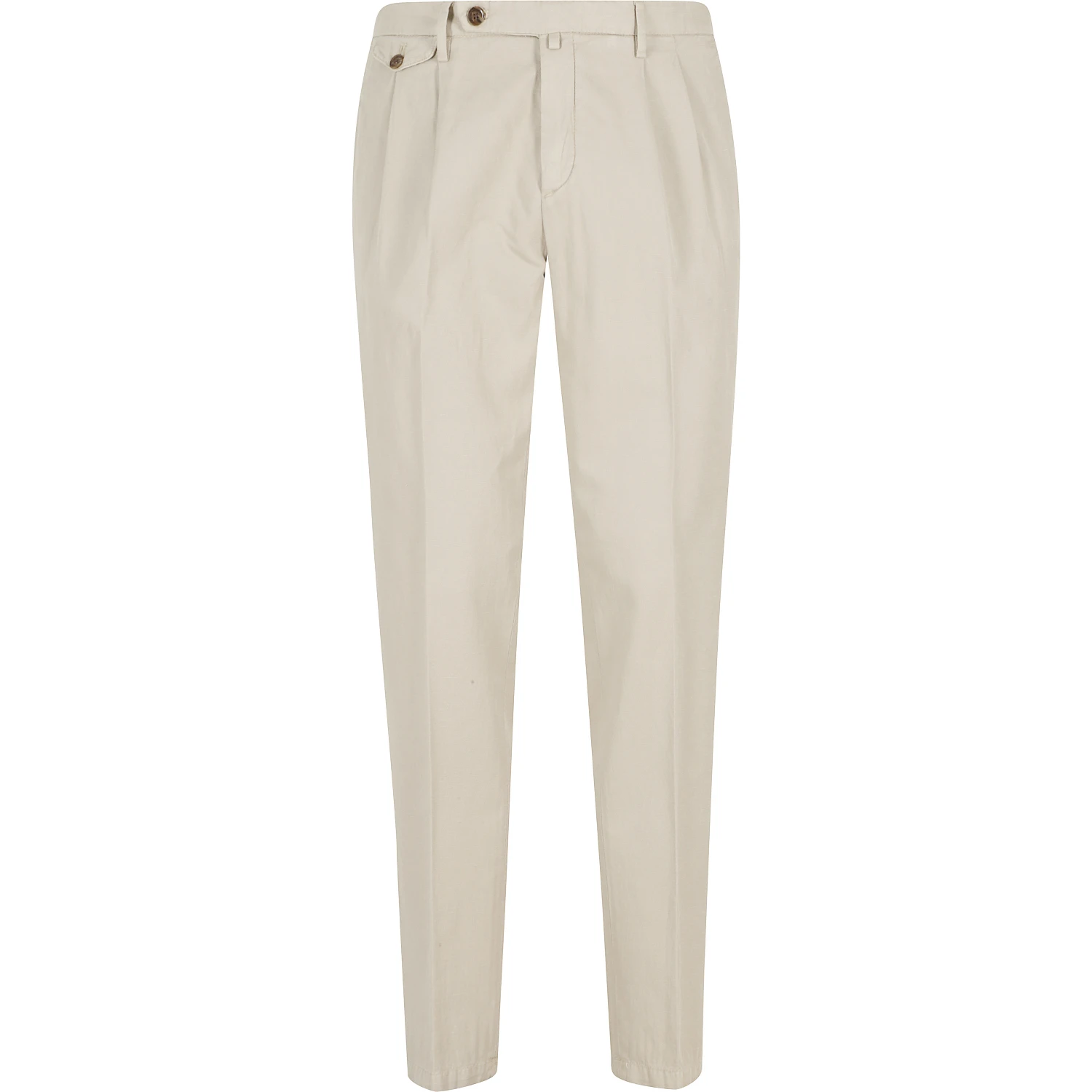 PANT DOPPIA PINCES COTONE LINO