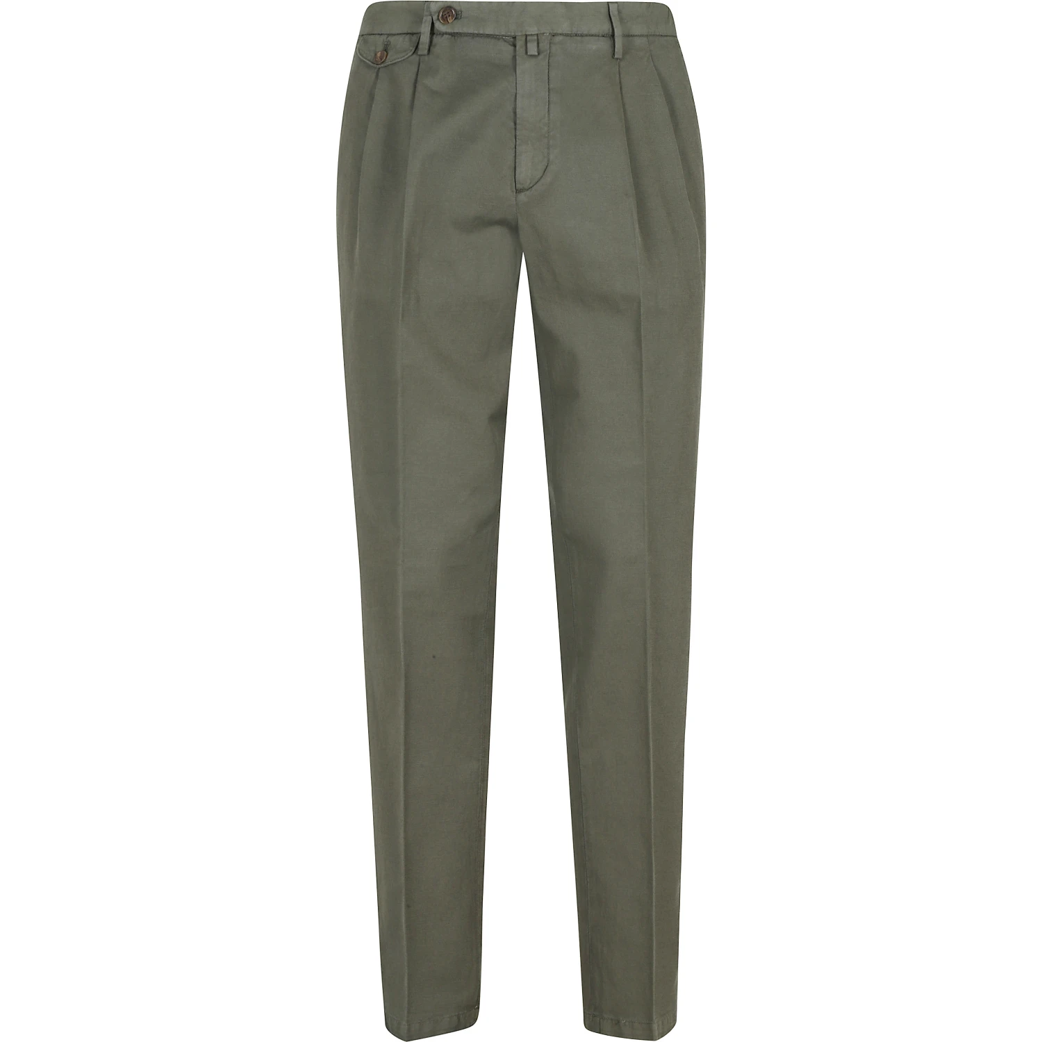 PANT DOPPIA PINCES COTONE LINO
