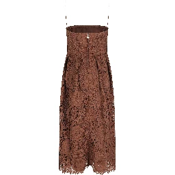 LACE FLARED MIDI DRESS