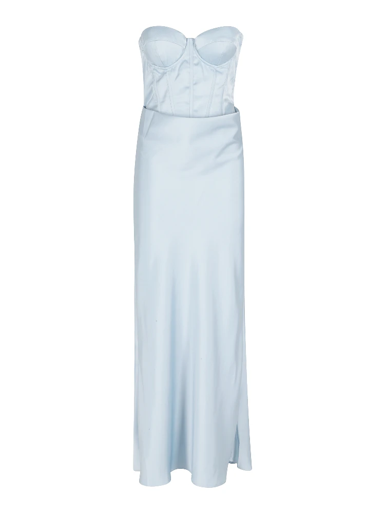 SATIN CORSET MAXI DRESS