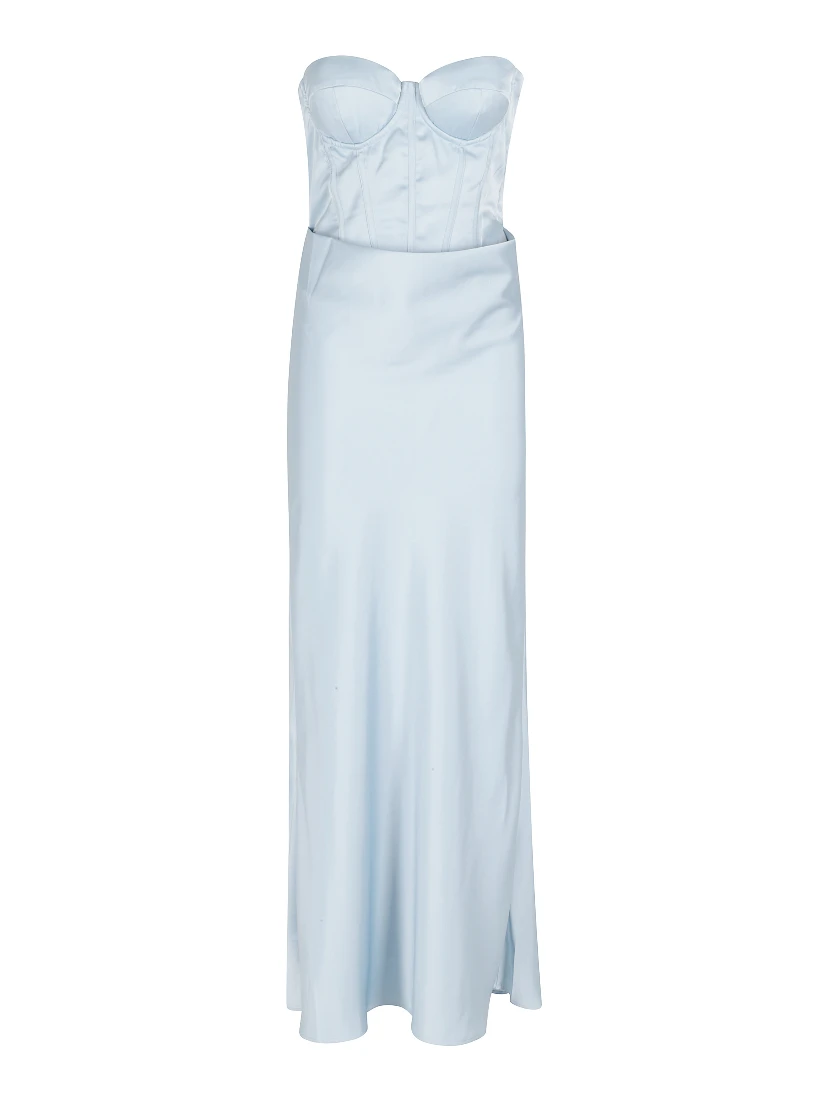 SATIN CORSET MAXI DRESS