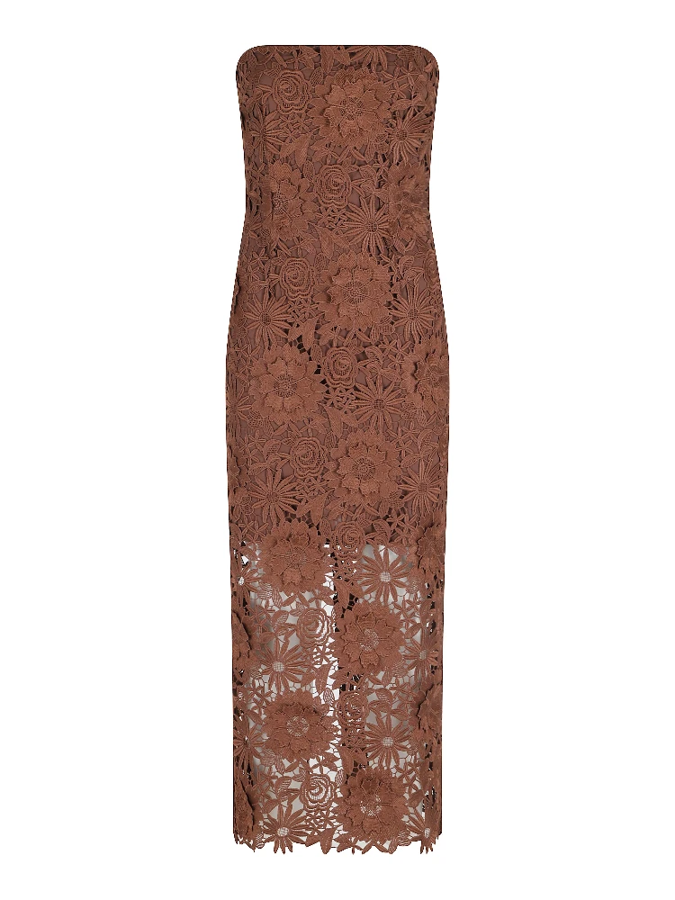 3D LACE MIDI DRESS