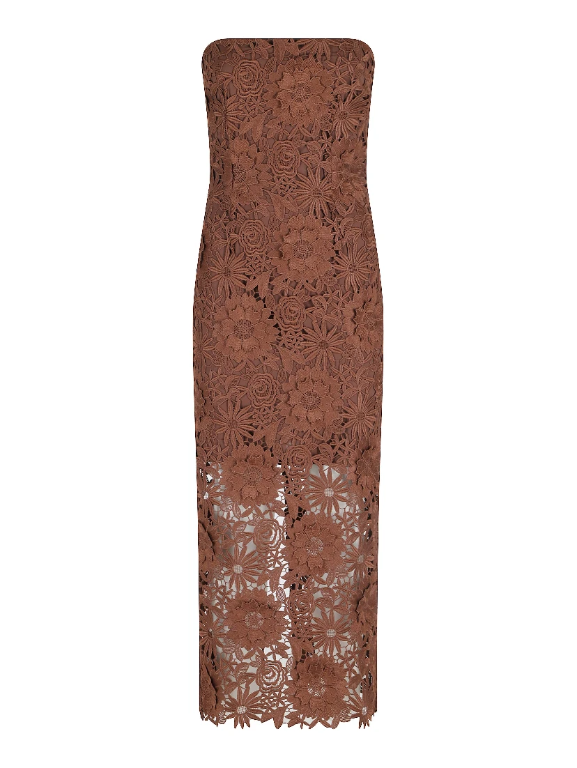 3D LACE MIDI DRESS
