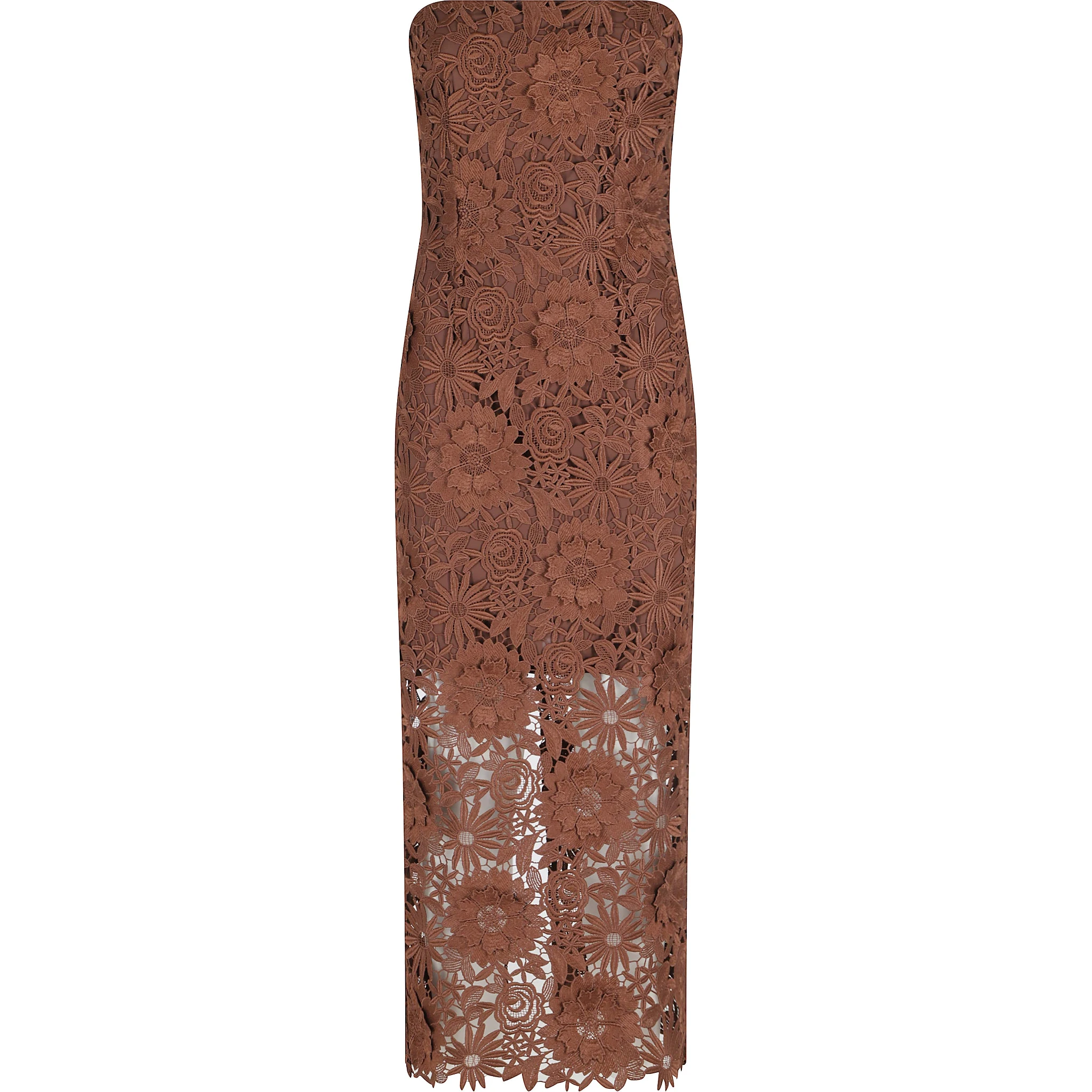 3D LACE MIDI DRESS