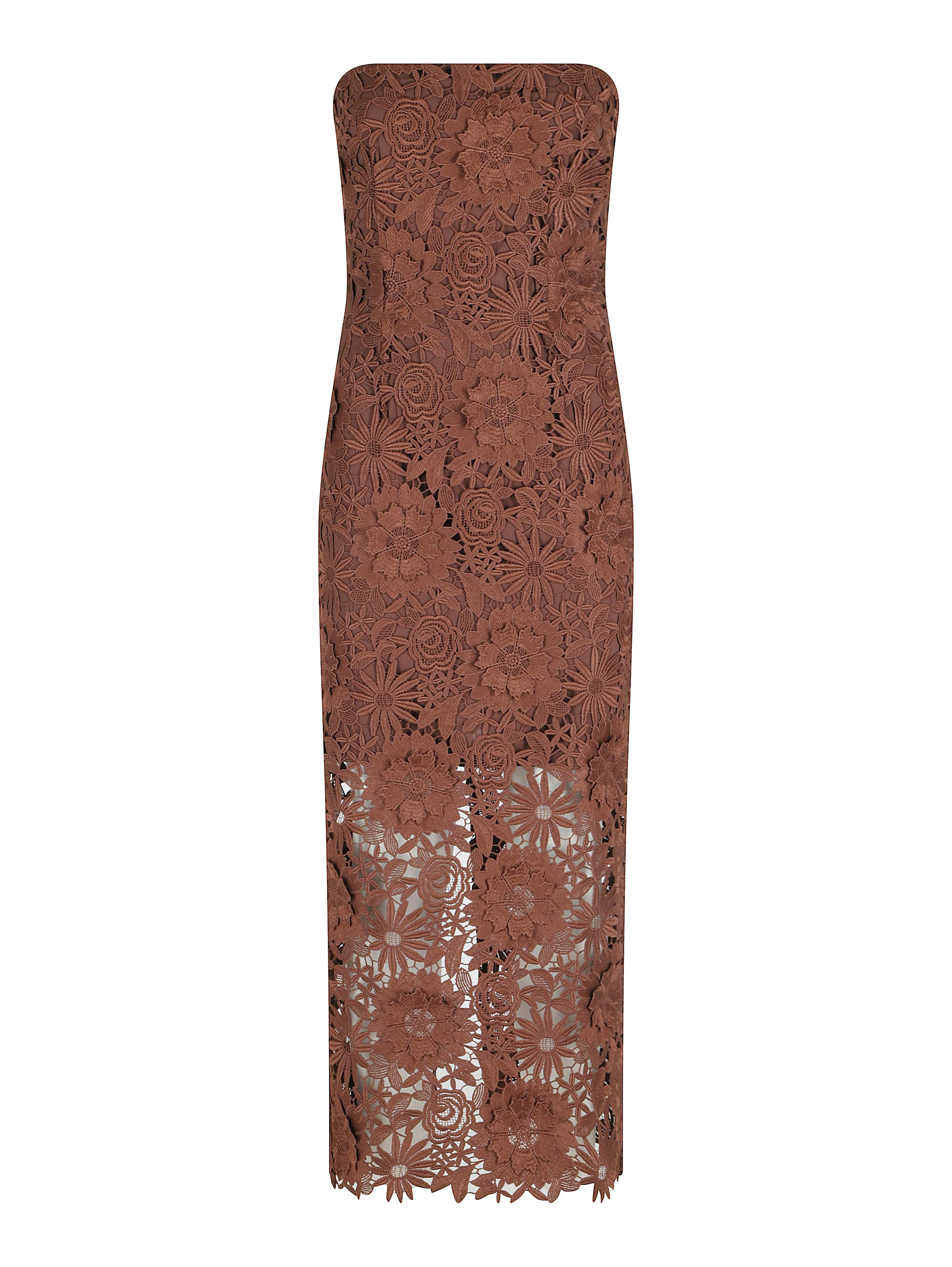 3D LACE MIDI DRESS