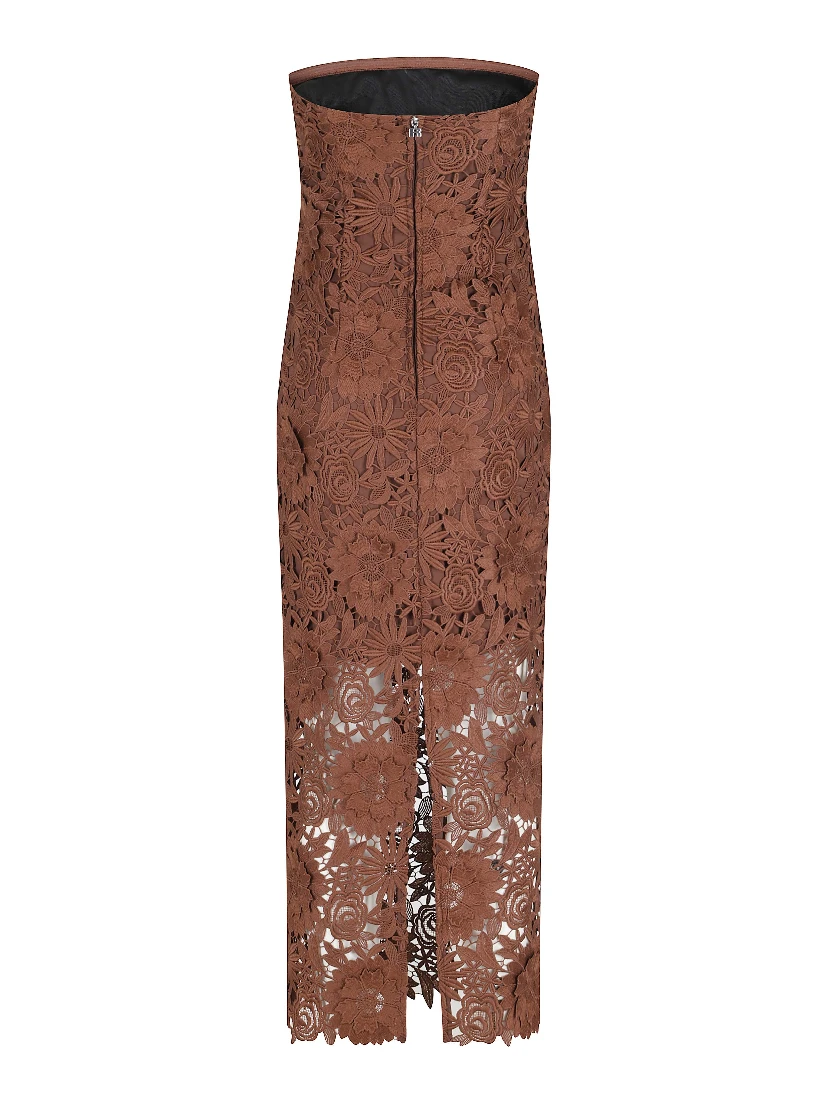 3D LACE MIDI DRESS