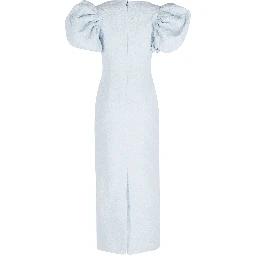 JACQUARD MIDI PUFFY DRESS