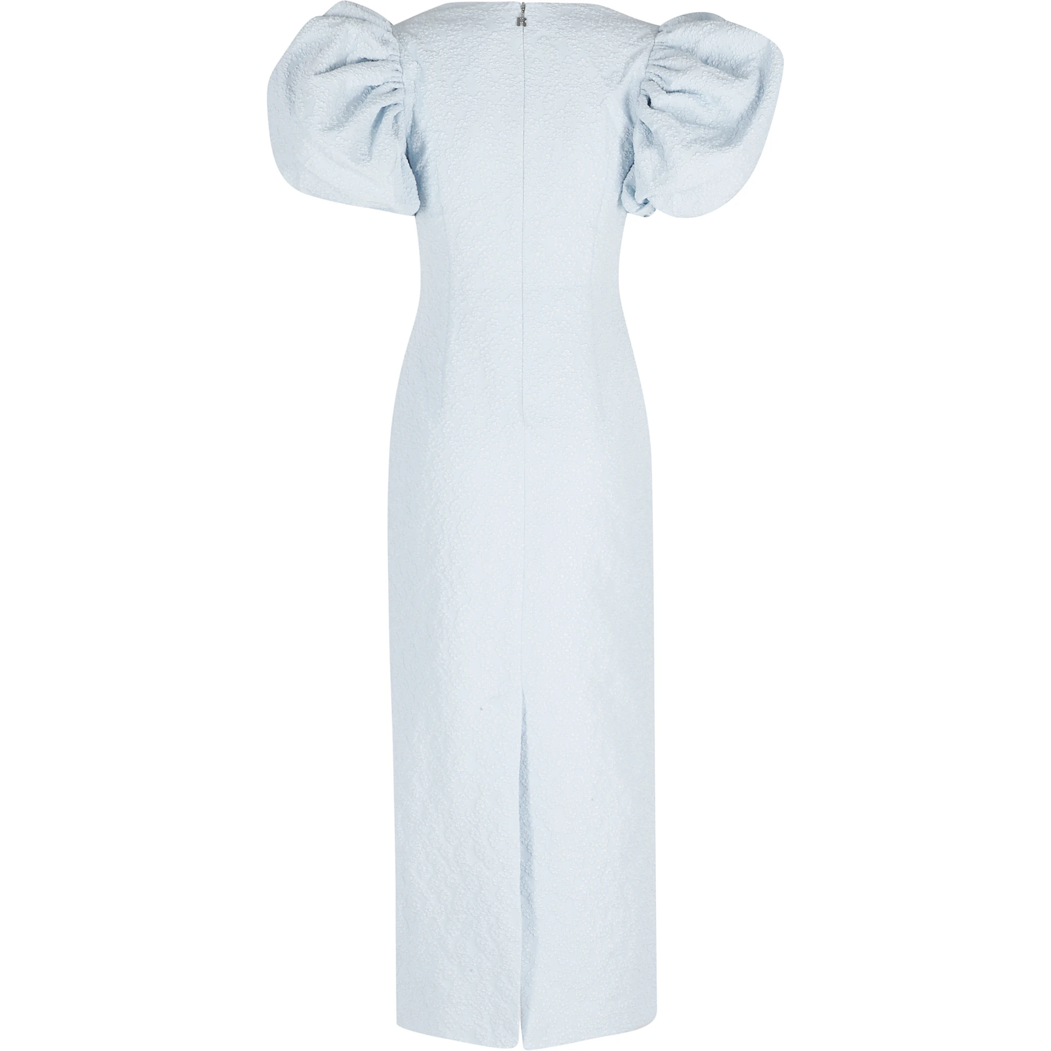 JACQUARD MIDI PUFFY DRESS