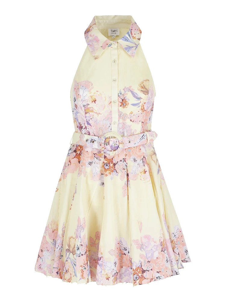 SHORT DRESS WITH BUCKLE BELT