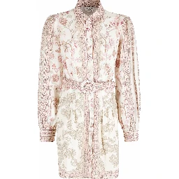 SHORT DRESS WITH BUCKLE BELT