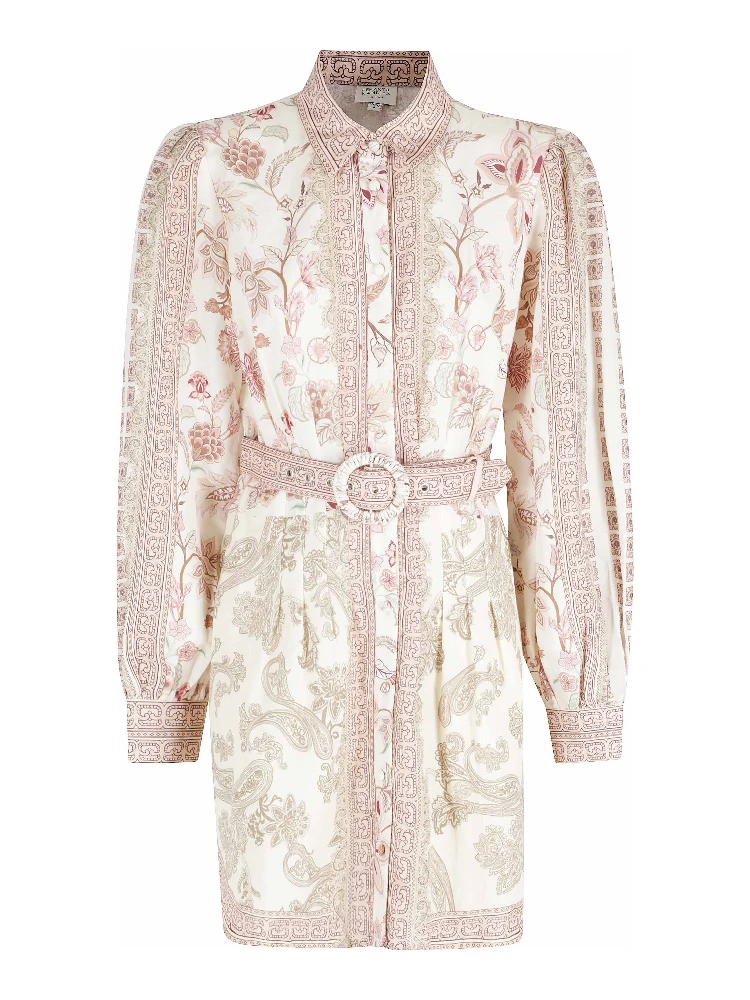 SHORT DRESS WITH BUCKLE BELT