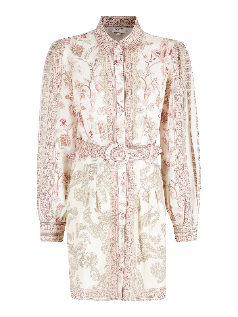 SHORT DRESS WITH BUCKLE BELT