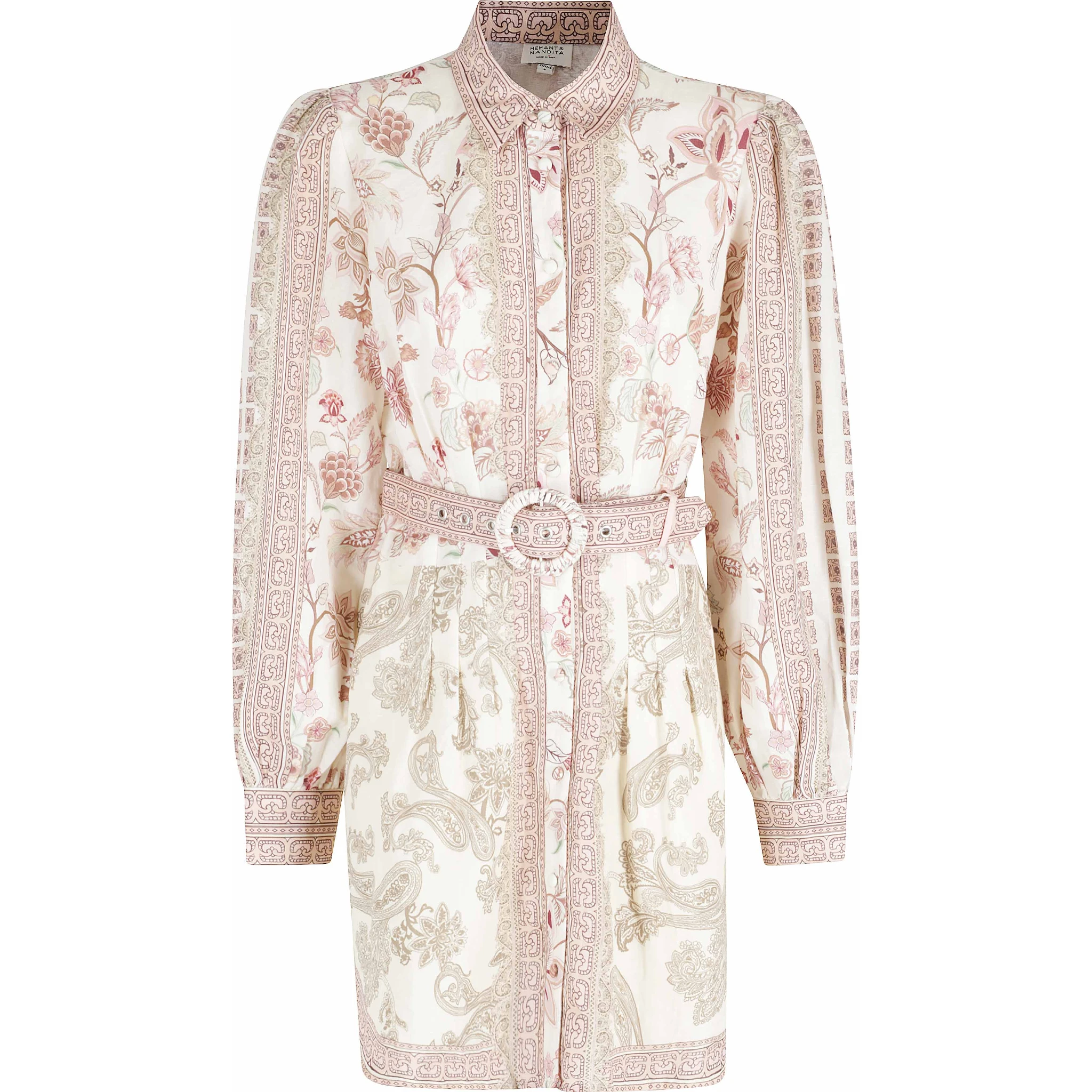 SHORT DRESS WITH BUCKLE BELT